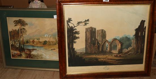 19th Century watercolour & a print